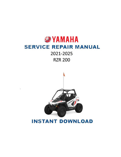 Polaris RZR 200 UTV Service Manual 2021-2025 - Service Manual PDF Instant Download