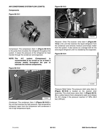 Bobcat Toolcat 5600 Utility Work Machine Service Manual sample page with service data and tables