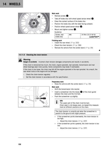 KTM 1290 Super Adventure R Motorcycle Service Manual sample page with diagrams and specifications