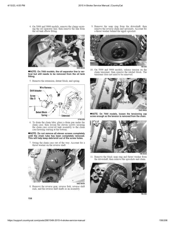 Arctic Cat ZR XF M Pantera 5000 7000 9000 Snowmobile Service Manual sample page with service data and tables