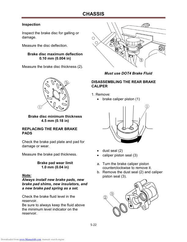 HiSun HS400 UTV Service Manual sample page with technical illustrations