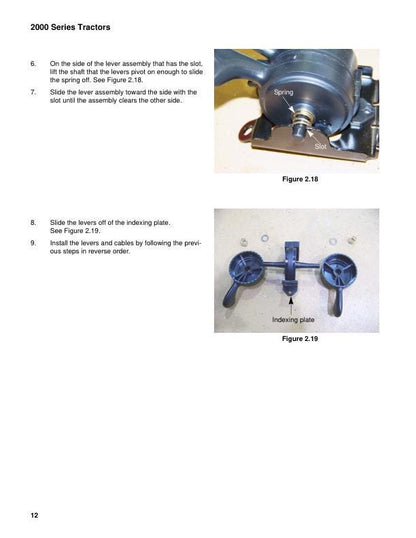 Cub Cadet 2000 Tractor Service Manual sample page showing repair procedures
