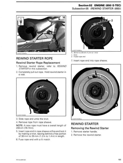 Skidoo Summit Freeride MXZ Renegade 600 850 Snowmobile Service Manual sample page from service manual
