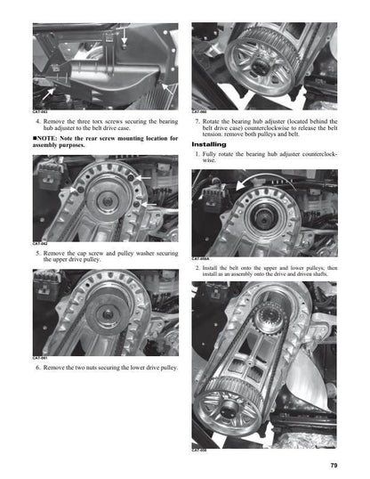 Arctic Cat ZR R-XC Riot M 600 Catalyst Snowmobile Service Manual sample page showing repair procedures