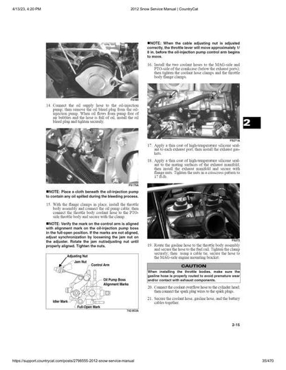 Arctic Cat Bearcat F5 F800 F1100 T570 TZ1 XF M Snowmobile Service table of contents