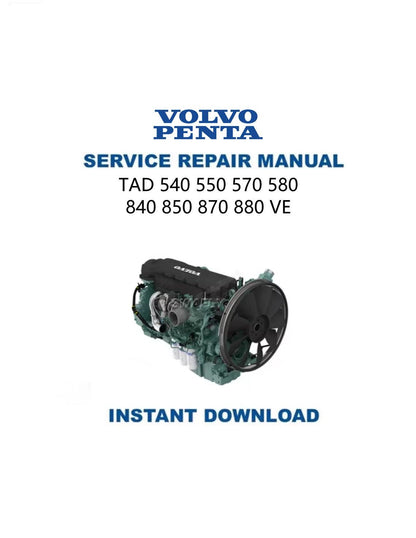 Volvo Penta TAD 540 550 570 580 840 850 870 880 Service Manual - Service Manual PDF Instant Download