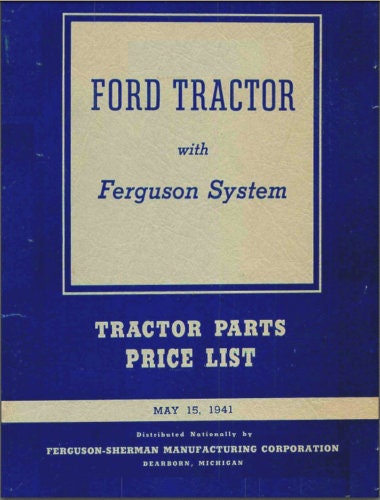 Ford 2N 8N 9N Tractor Service Manual sample page with technical illustrations