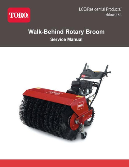 Toro 38700 23740 Walk Behind Rotary Broom Service Manual factory service manual title page