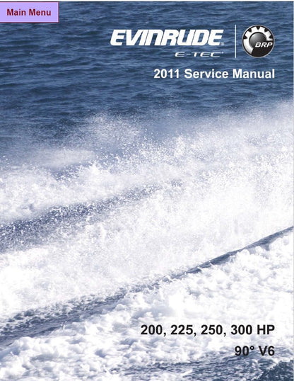 Evinrude ETEC 200 225 250 300 Outboard Service Manual factory service manual title page