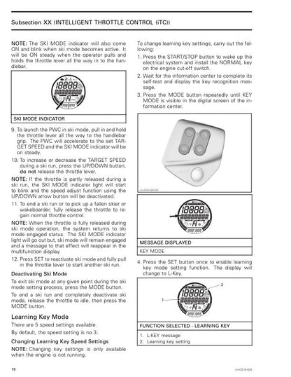 Sea-Doo GTX RXP RXT Supercharged Service Manual sample page with diagrams and specifications