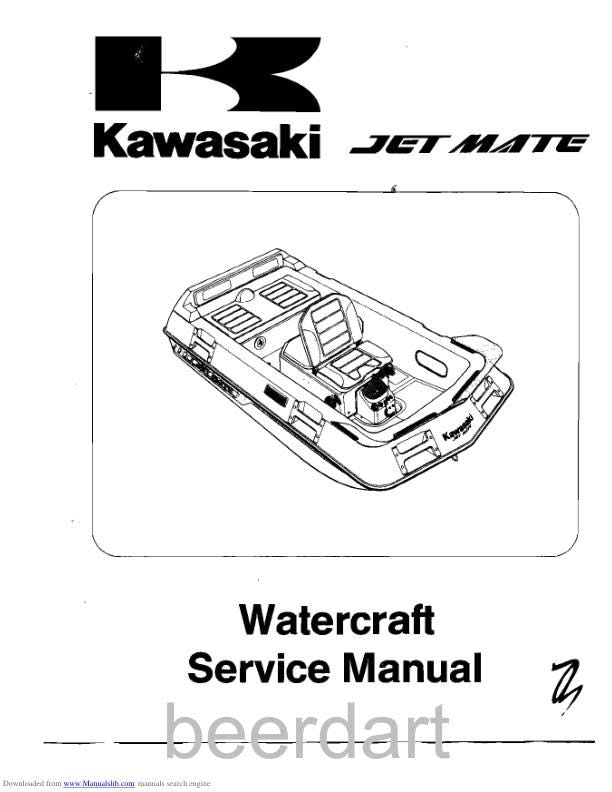 Kawasaki JetMate Service Manual factory service manual title page