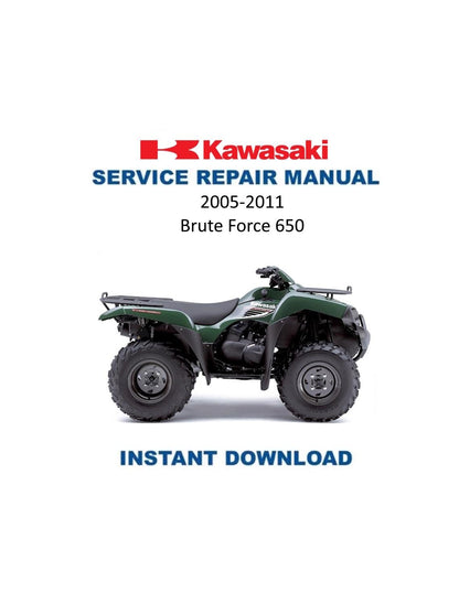 Kawasaki Brute Force 650 KVF650 ATV Service Manual 2005-2011 - Service Manual PDF Instant Download