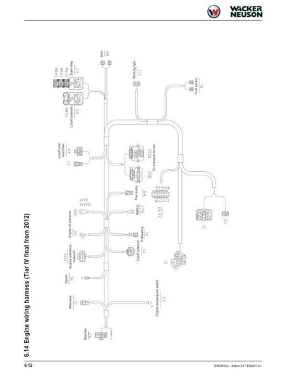 Wacker Neuson 803 Track Excavator Service Manual sample page showing schematics and diagrams