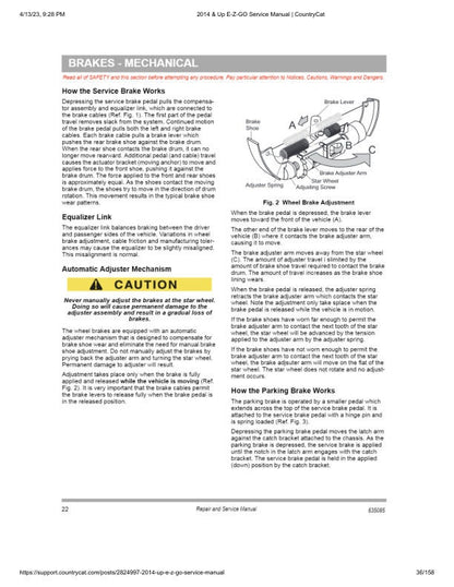 EZGO Express S4 48V Golf Cart Service Manual sample page from the repair manual
