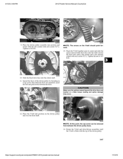 Arctic Cat Prowler HDX Service Manual sample page from service manual