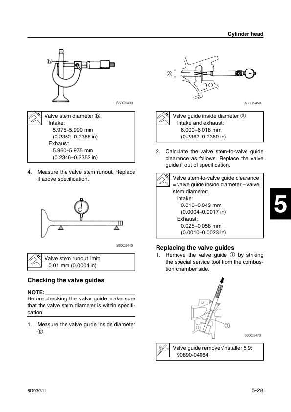 Yamaha F80B F100D Outboard Service Manual sample page with technical illustrations