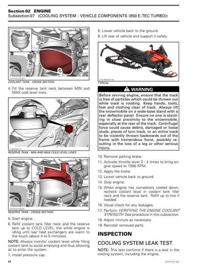 Skidoo Freeride 600 850 Snowmobile Service Manual sample page from service manual