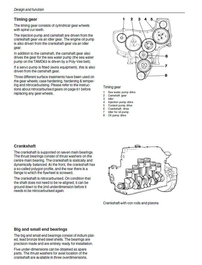 Volvo Penta TAMD  61A 62A 63L 63P 71A 71B 72A 72P 72WJ Service Manual sample page from the repair manual