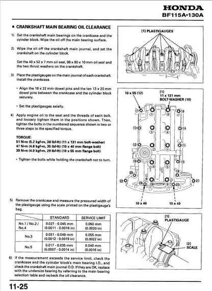 Honda BF115A BF130A Outboard Service Manual sample page from service manual