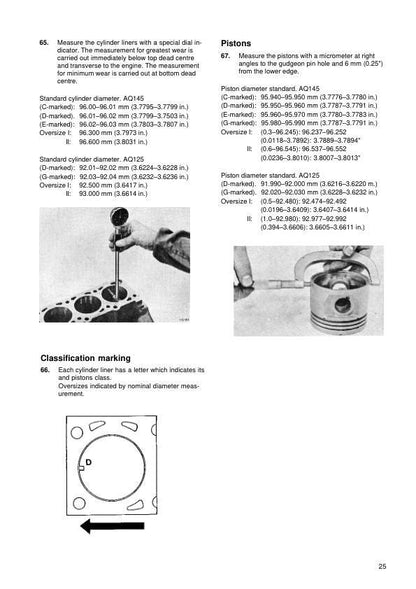 Volvo Penta AQ125 AQ145 A/B Engine Service Manual sample page from the repair manual