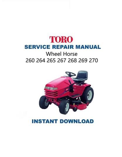 Toro 260 264 265 267 268 269 270 Tractor Service Manual - Service Manual PDF Instant Download