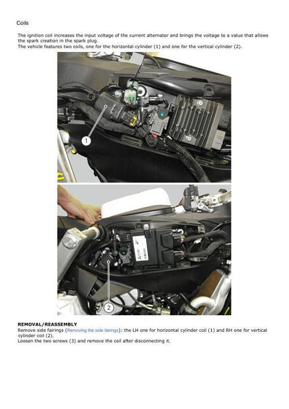 Ducati Panigale SBK 959 E4 Motorcycle Service Manual sample page with diagrams and specifications