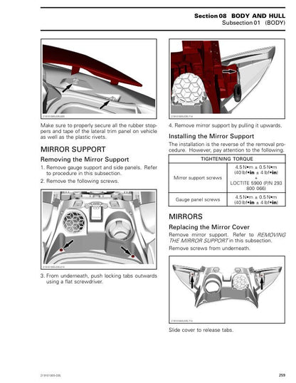 Sea-Doo GTI GTR Service Manual sample page showing schematics and diagrams