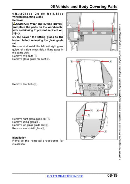 CFMOTO UFORCE 1000 UTV Service Manual sample page from the repair manual
