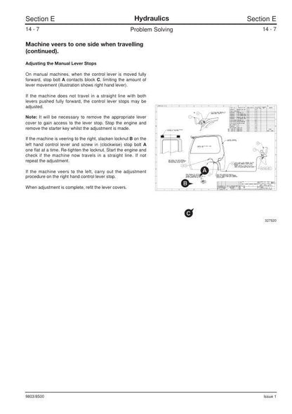 JCB Robot 150 165 Skid Steer Service Manual sample page showing schematics and diagrams