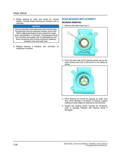 Polaris General 1000 UTV Service Manual sample page from service manual