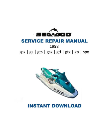 Seadoo SPX GS GTS GSX GTI GTX XP Service Manual 1996-2004 - Service Manual PDF Instant Download