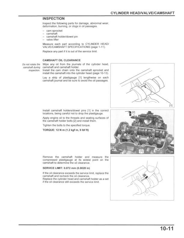 Honda Pioneer SXS 1000 UTV Service Manual sample page from the repair manual