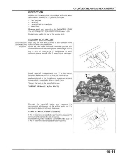Honda Pioneer SXS 1000 UTV Service Manual sample page from the repair manual