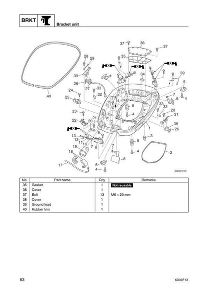 Yamaha Z300 LZ300 Outboard Service Manual sample page showing schematics and diagrams