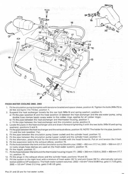 Volvo Penta 2001 2002 2003 2003T Marine Engine Service Manual sample page from the repair manual