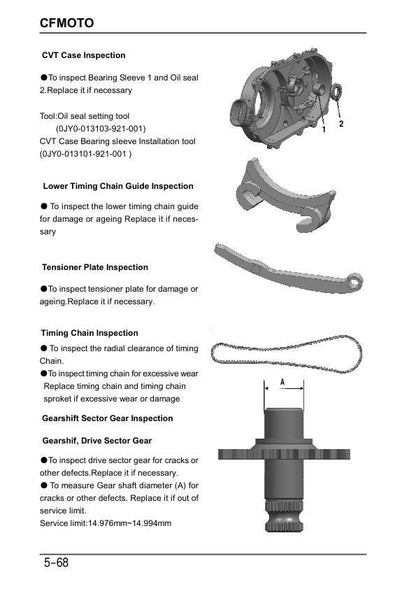 CFMOTO CFORCE 400 Service Repair Manual sample page from the repair manual