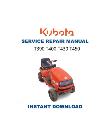 Kubota T390 T400 T430 T450 Mower Service Manual - Service Manual PDF Instant Download