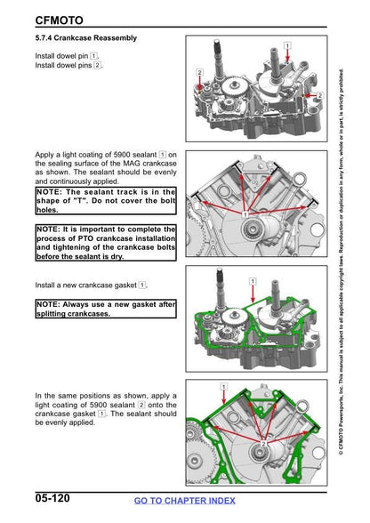 CFMOTO UFORCE 1000 UTV Service Manual sample page with technical illustrations