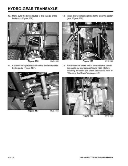 Toro 260 264 265 267 268 269 270 Tractor Service Manual sample page showing schematics and diagrams