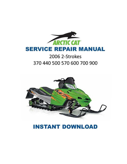 Arctic Cat  Panther Firecat Bearcat Z M Snowmobile Service Manual 2006-2009 - Service Manual PDF Instant Download
