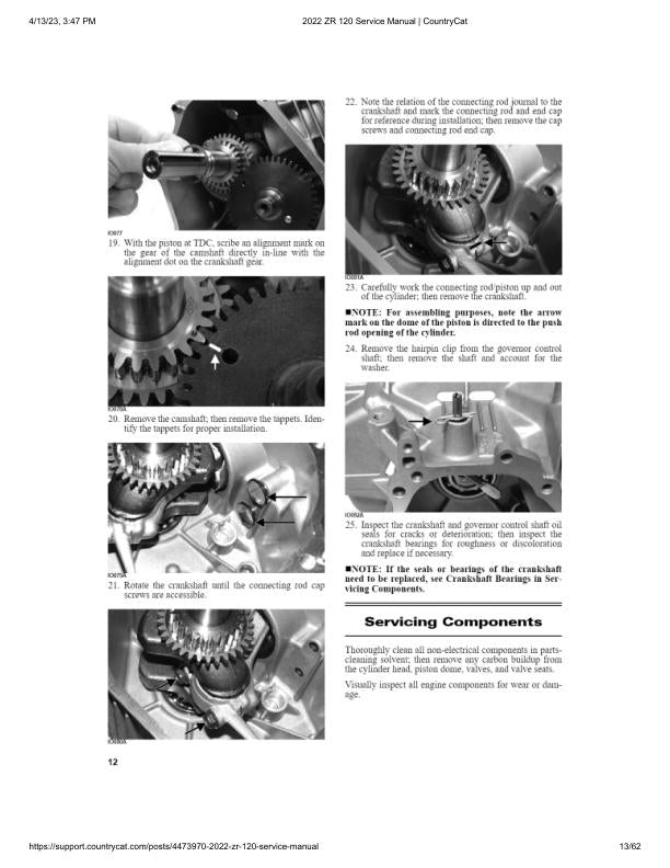 Arctic Cat ZR 120 Kitty Cat Snowmobile Service Manual sample page with diagrams and specifications