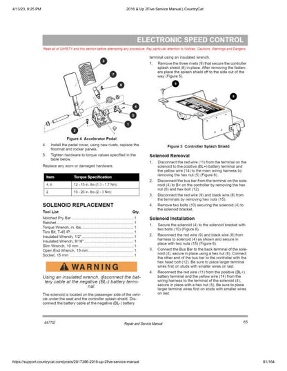 EZGO 2Five Golf Cart Service Manual sample page from the repair manual