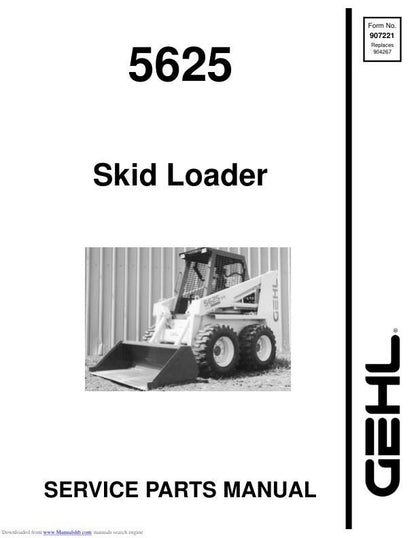 GEHL 5625 Skid Loader Service Manual factory service manual title page