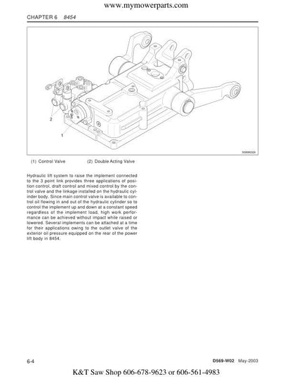 Cub Cadet 8454 Tractor Service Manual sample page from the repair manual