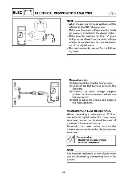 Yamaha F100A F115A F130A Outboard Service Manual sample page showing schematics and diagrams