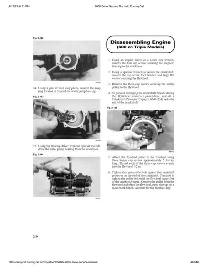 Arctic Cat Bearcat Pantera Thundercat Z ZR ZL Snowmobile Service table of contents