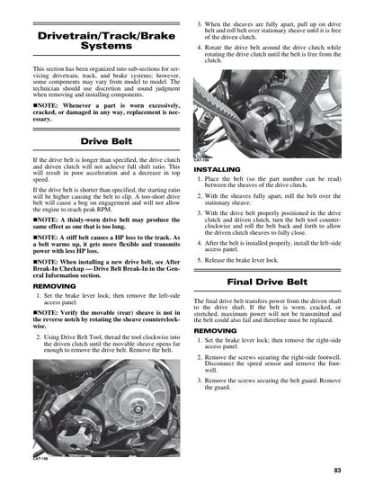 Arctic Cat Riot ZR M 858 Snowmobile Service Manual sample page with technical illustrations