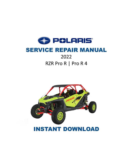 Polaris RZR Pro R UTV Service Manual 2022-2025 - Service Manual PDF Instant Download