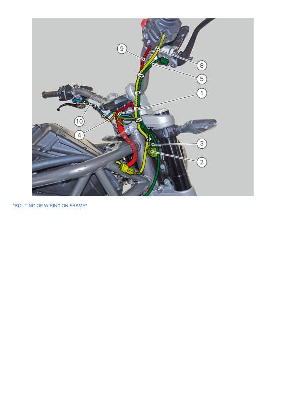Ducati xDiavel S Motorcycle Service Manual sample page with diagrams and specifications