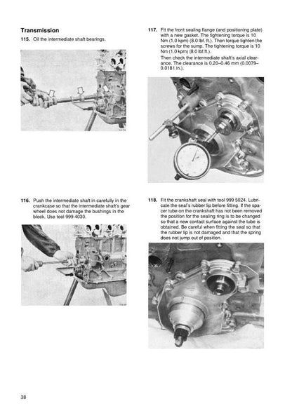 Volvo Penta AQ125 AQ145 A/B Engine Service Manual sample page showing schematics and diagrams